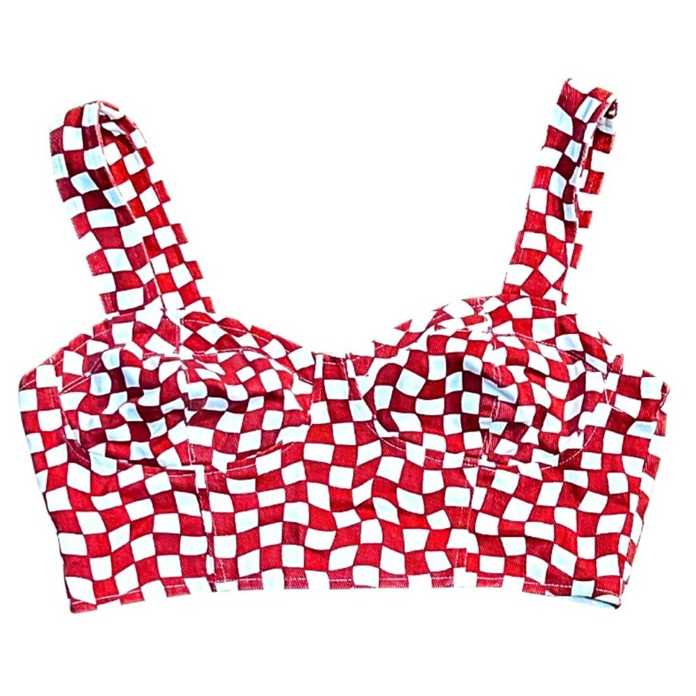 Checked Crop Top // Baevely // Small